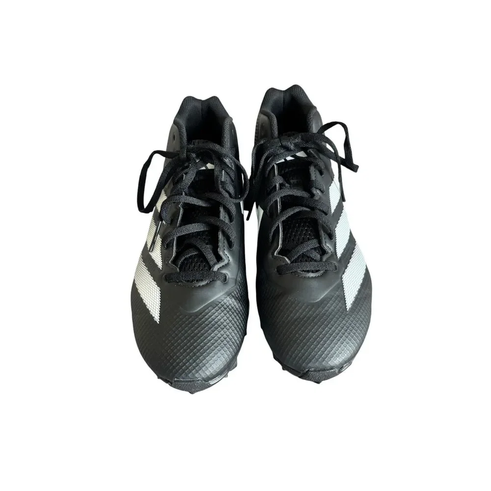 Adidas Adizero Impact.2 Molded Rubber Football Cleats Men's Black White Size 8